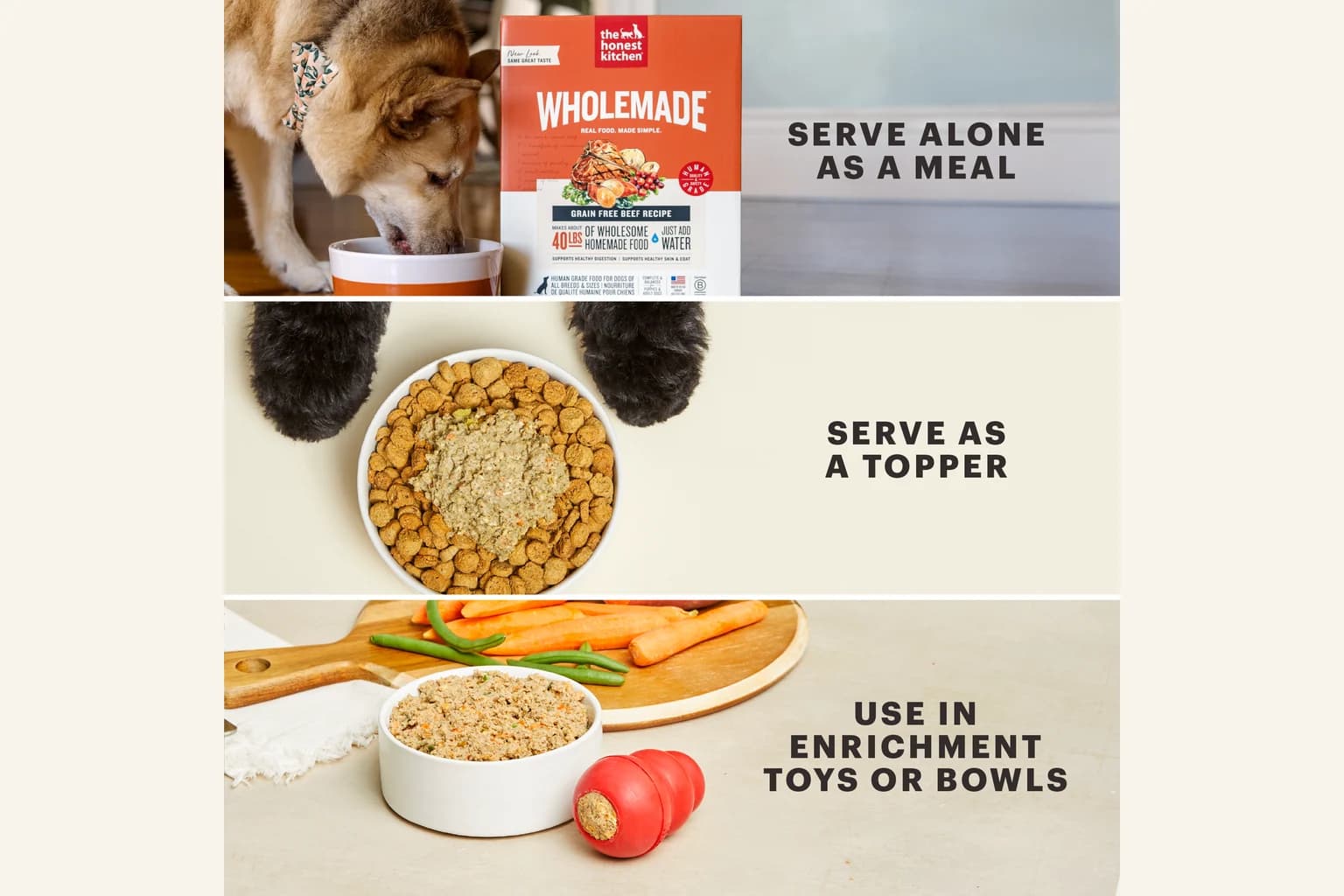 Ways to serve The Honest Kitchen dehydrated dog food