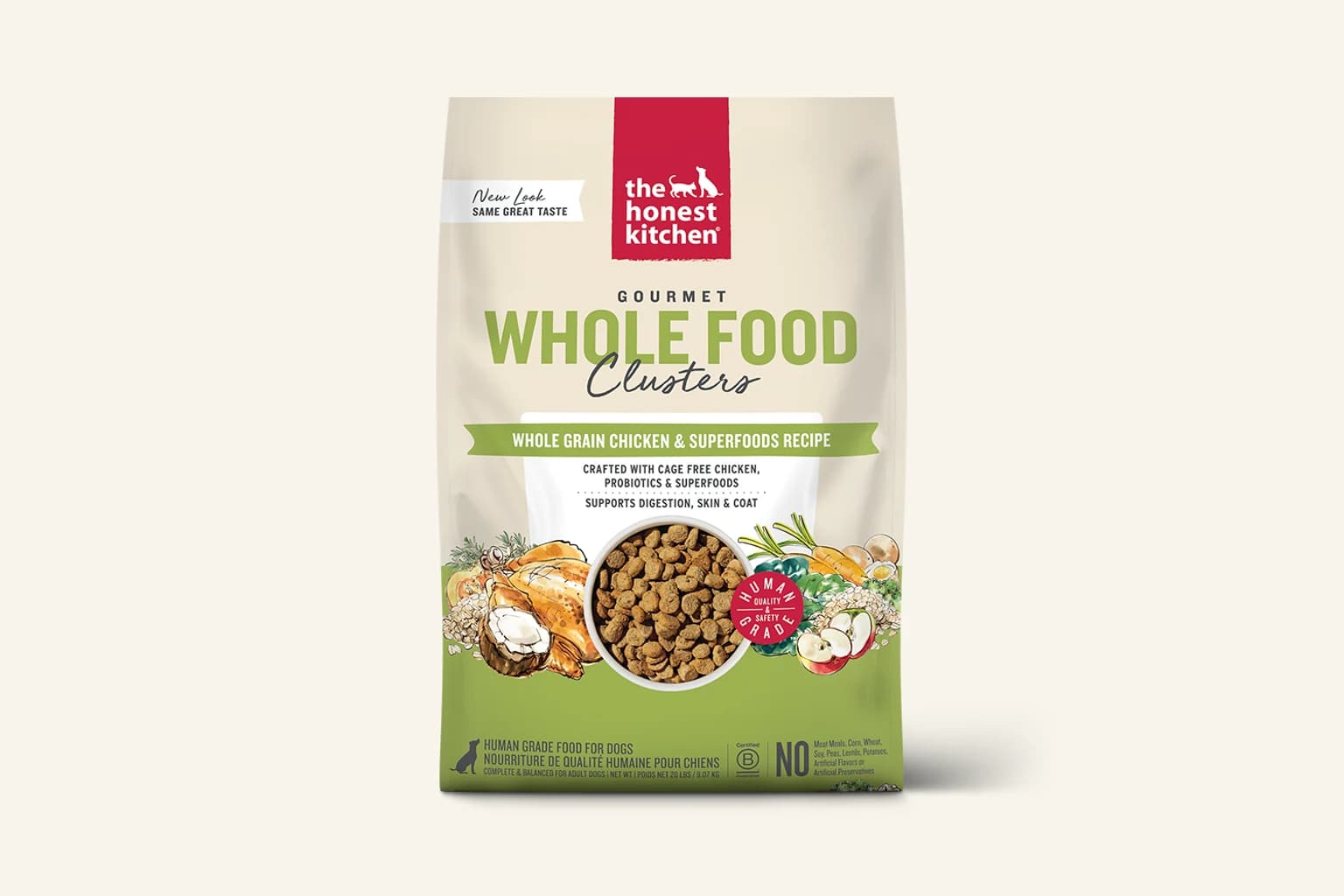 The Honest Kitchen Whole Grain Chicken Whole Food Clusters package