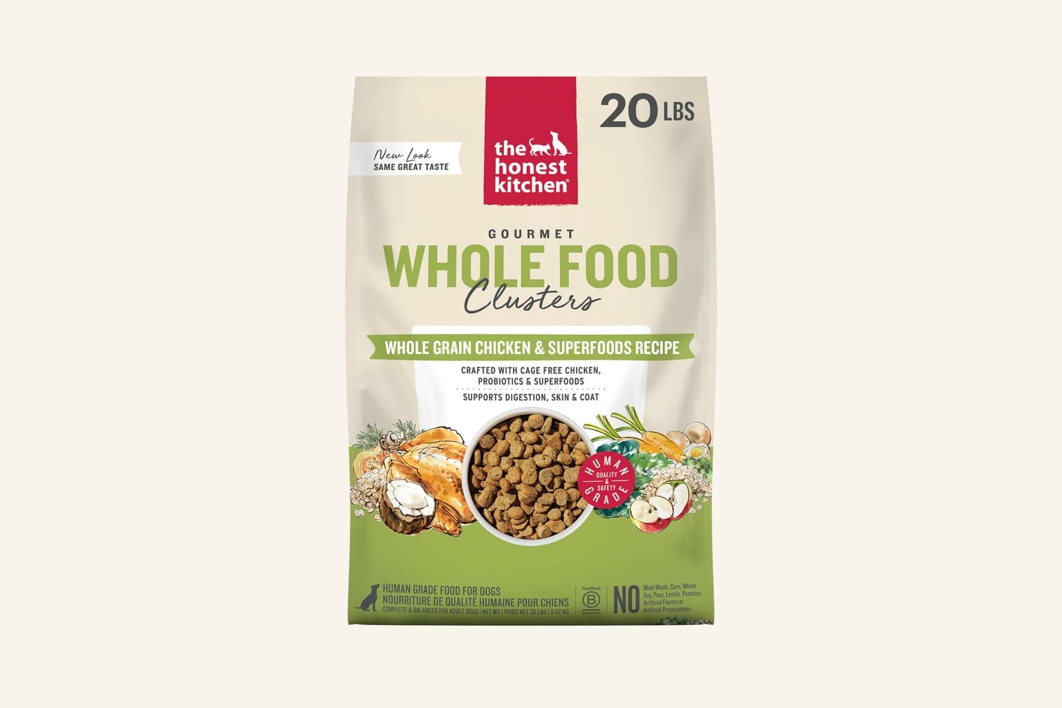 The Honest Kitchen Whole Grain Chicken Whole Food Clusters package