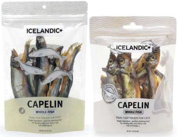Icelandic+ Capelin Whole Fish Pure Fish Treats for Dogs