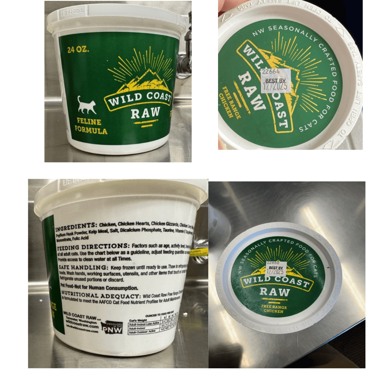 Wild Coast Raw Pet Food alert