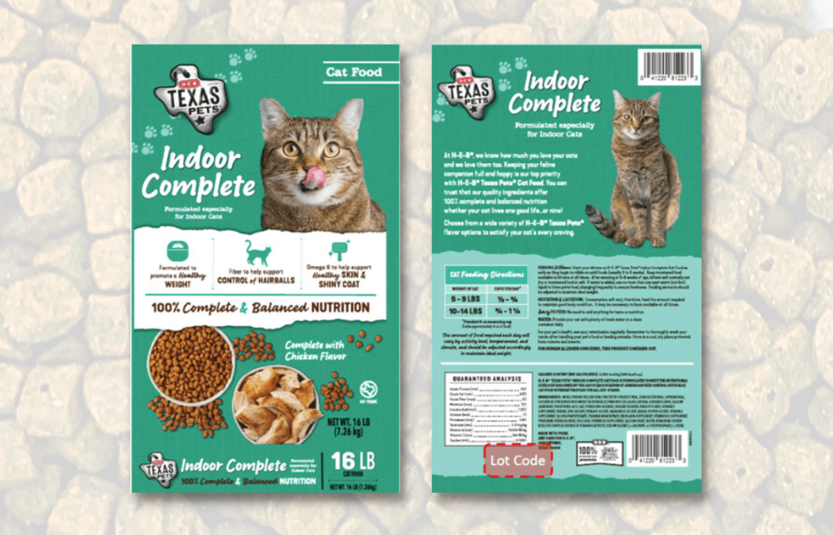 Recalled: H-E-B Texas Pets Indoor Complete Dry Cat Food
