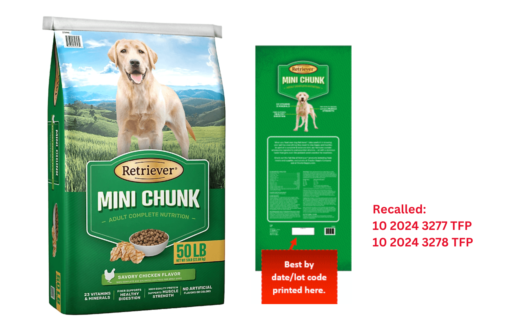 Recalled: Retriever All Life Stages Mini Chunk Chicken Dog Food