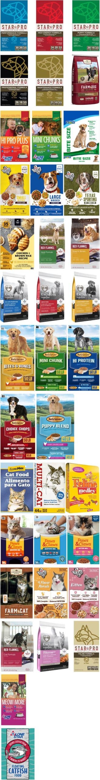 Recalled: TFP Nutrition Expanded Recall for Multiple Brands of Dry Dog and Cat Food; 56 Product Lines Involved