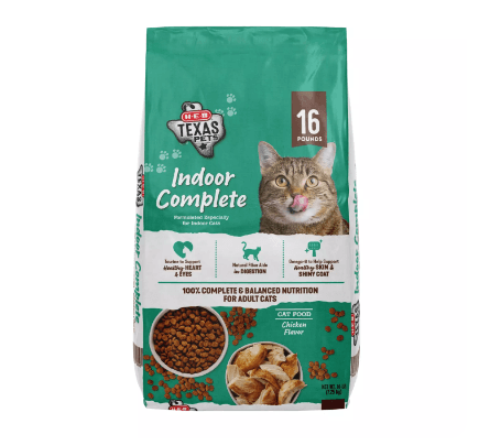 Recalled: TFP Nutrition Recalls HEB Texas Pets Indoor Complete Dry Cat Food Due to Potential Salmonella Contamination