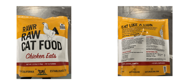 RAWR Raw Cat Food alert