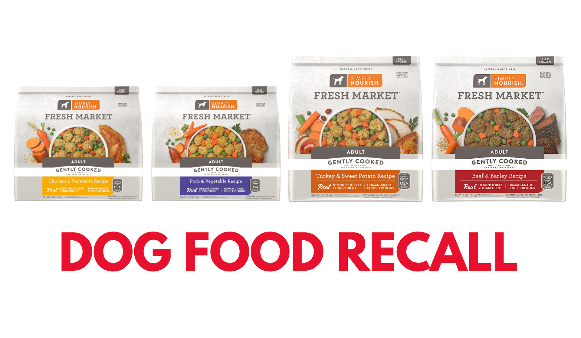 Recalled: Simply Nourish Fresh Market Adult Frozen Dog Food