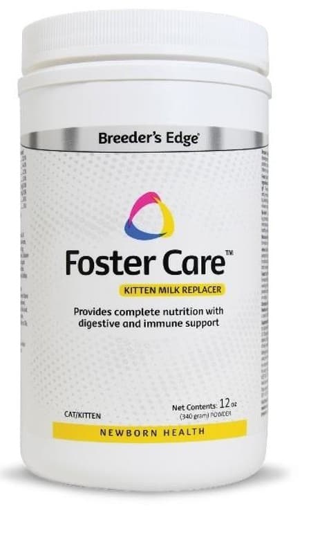 Breeder’s Edge Foster Care Feline Milk Replacer, UPC 817160010196, Net Wt. 12 oz