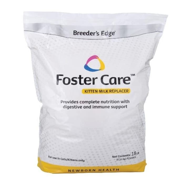 Breeder’s Edge Foster Care Feline Milk Replacer, UPC 817160011278, Net Wt. 18 lbs