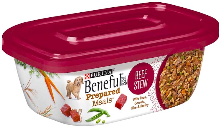 Photo of Beneful Prepared Meals Beef Stew wet dog food, which was part of the 2016 Beneful dog food recall