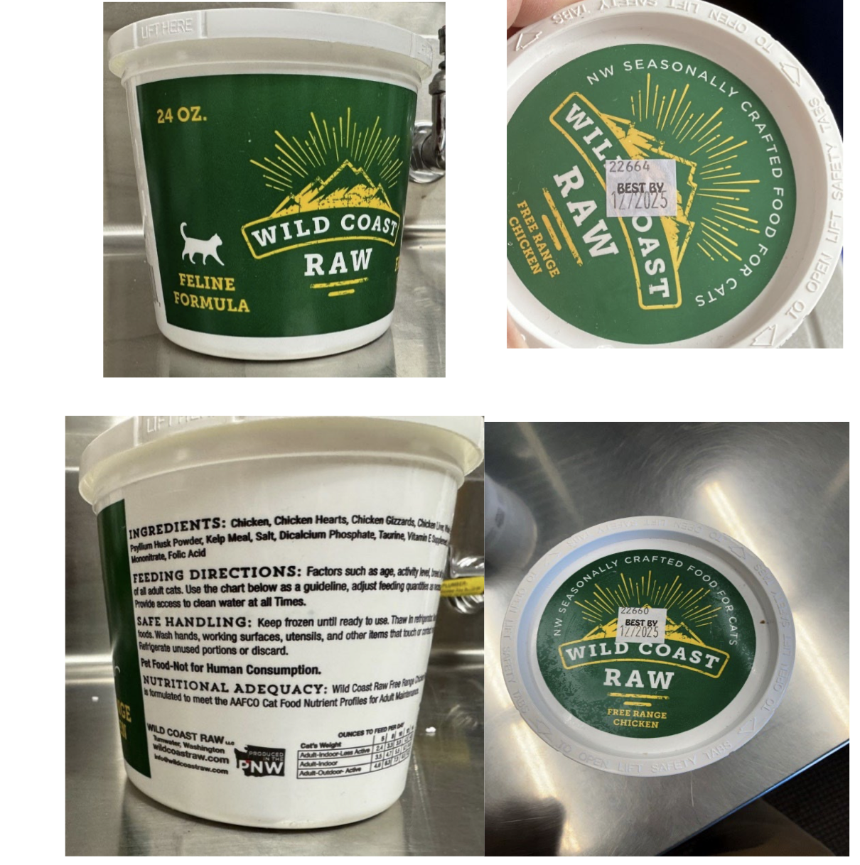 Wild Coast Raw Pet Food alert